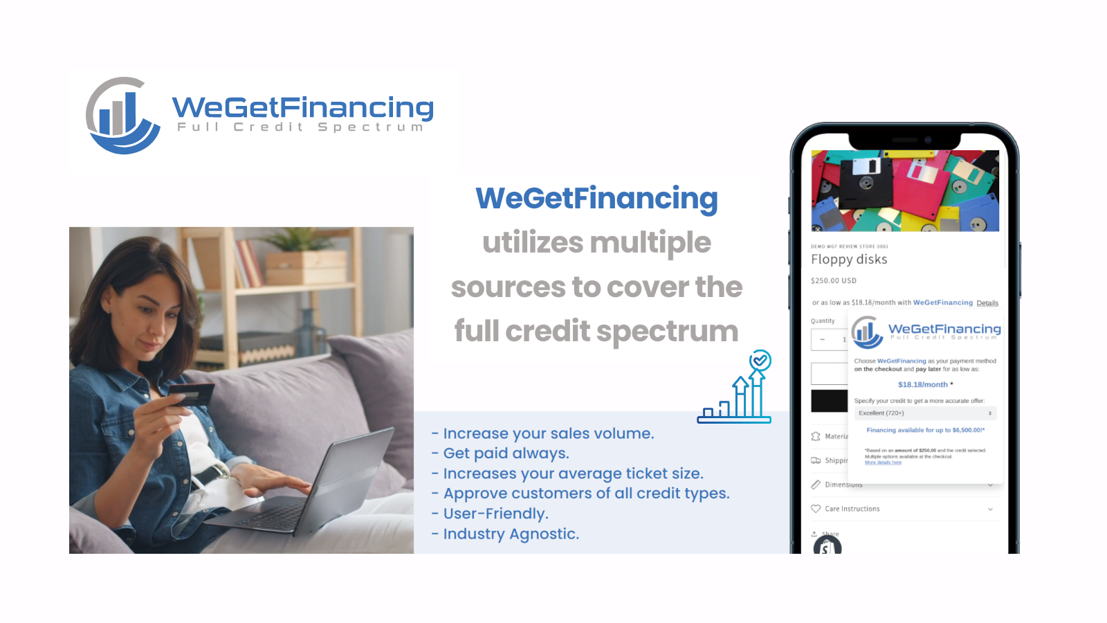 Öka din försäljningsvolym genom att erbjuda WeGetFinancing.