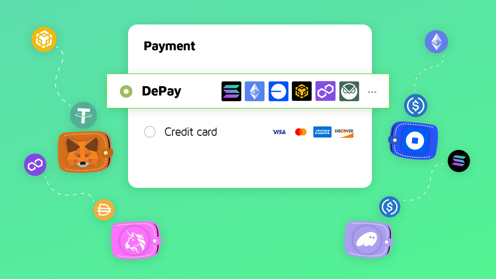 DePay Web3 Kryptowährungs-Zahlungen