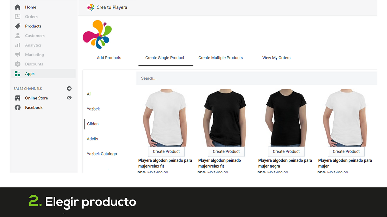 Crea Playera - Dropshipping Tú vende, nosotros imprimimos y enviamos. Shopify Store