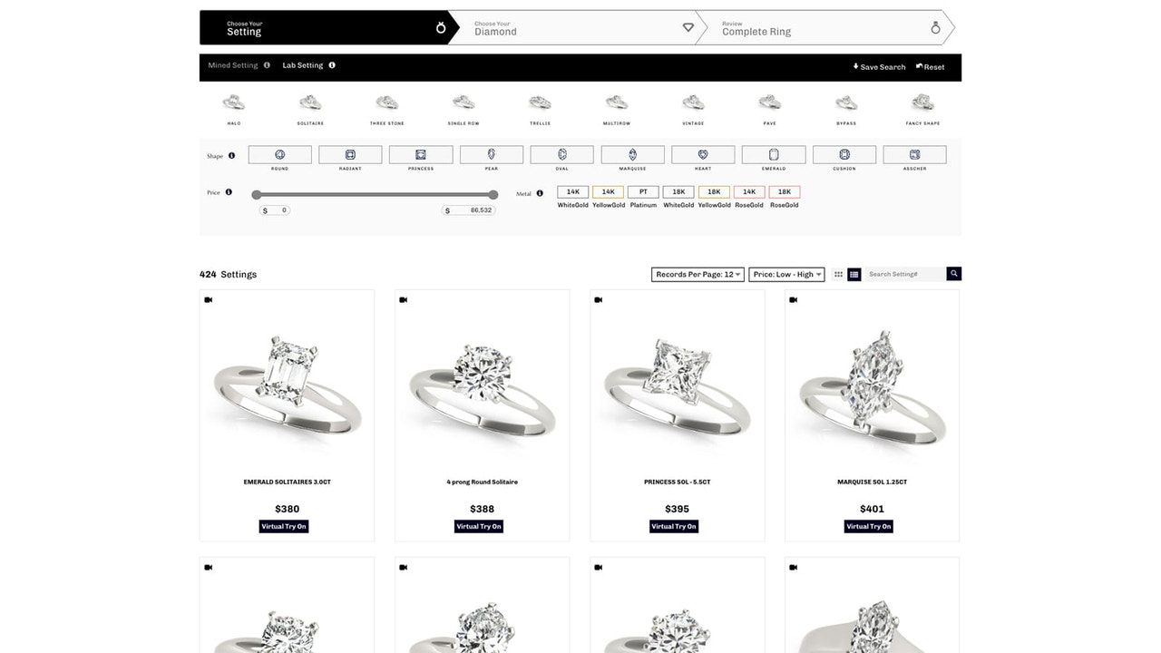 GemFind RingBuilderⓇ Screenshot