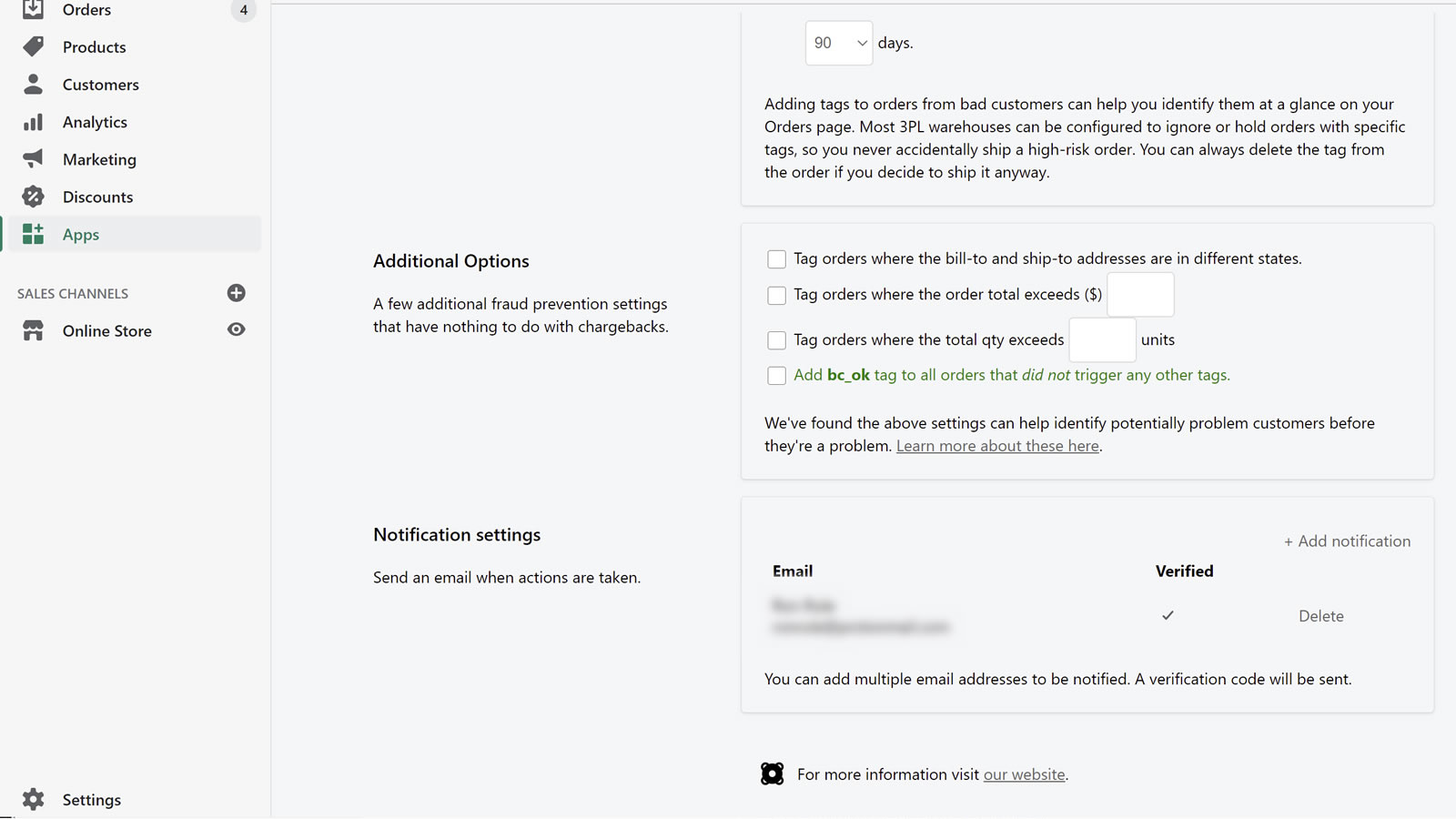 Yderligere Indstillinger & Notifikationer