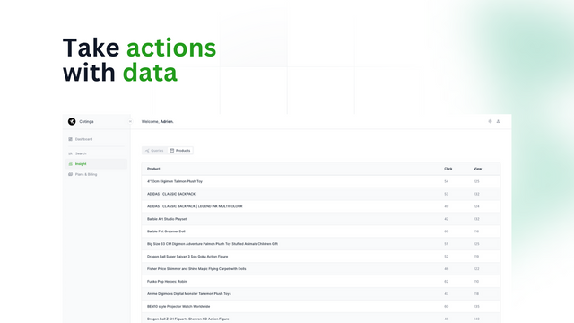 toma acciones con datos