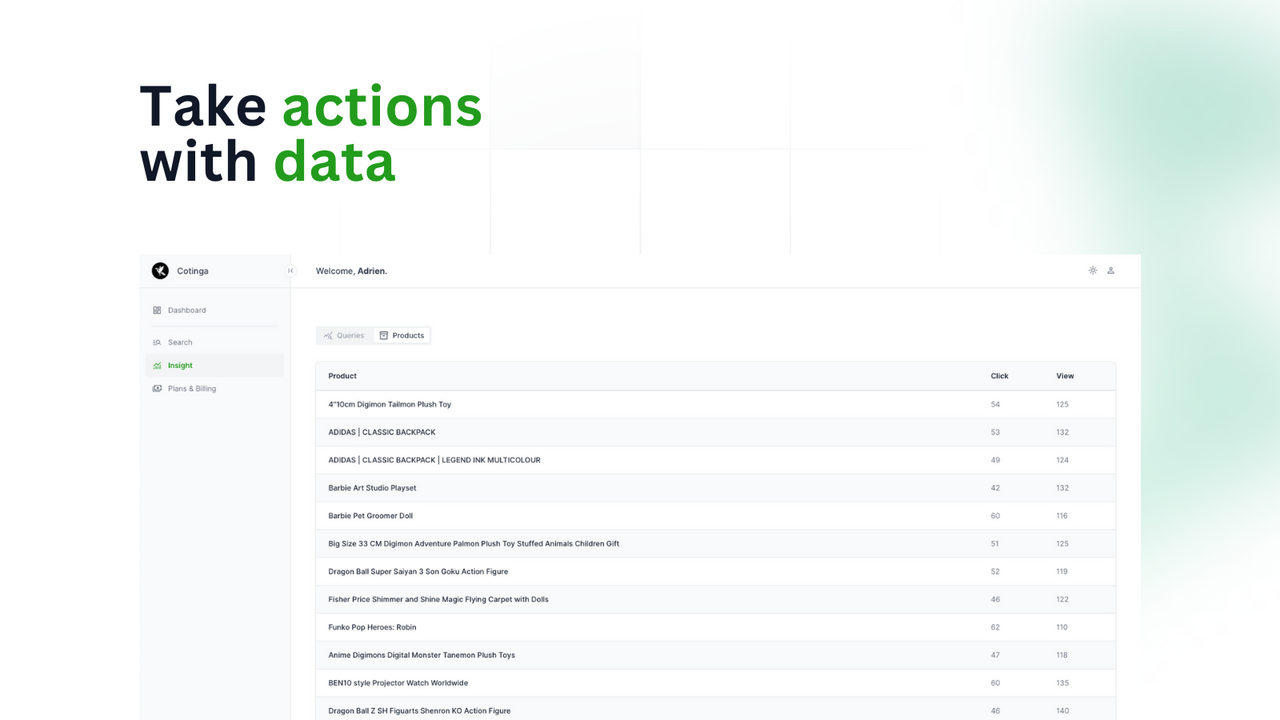 take actions with data