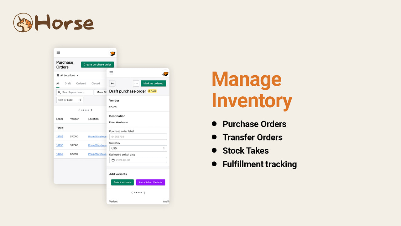 Manage Inventory