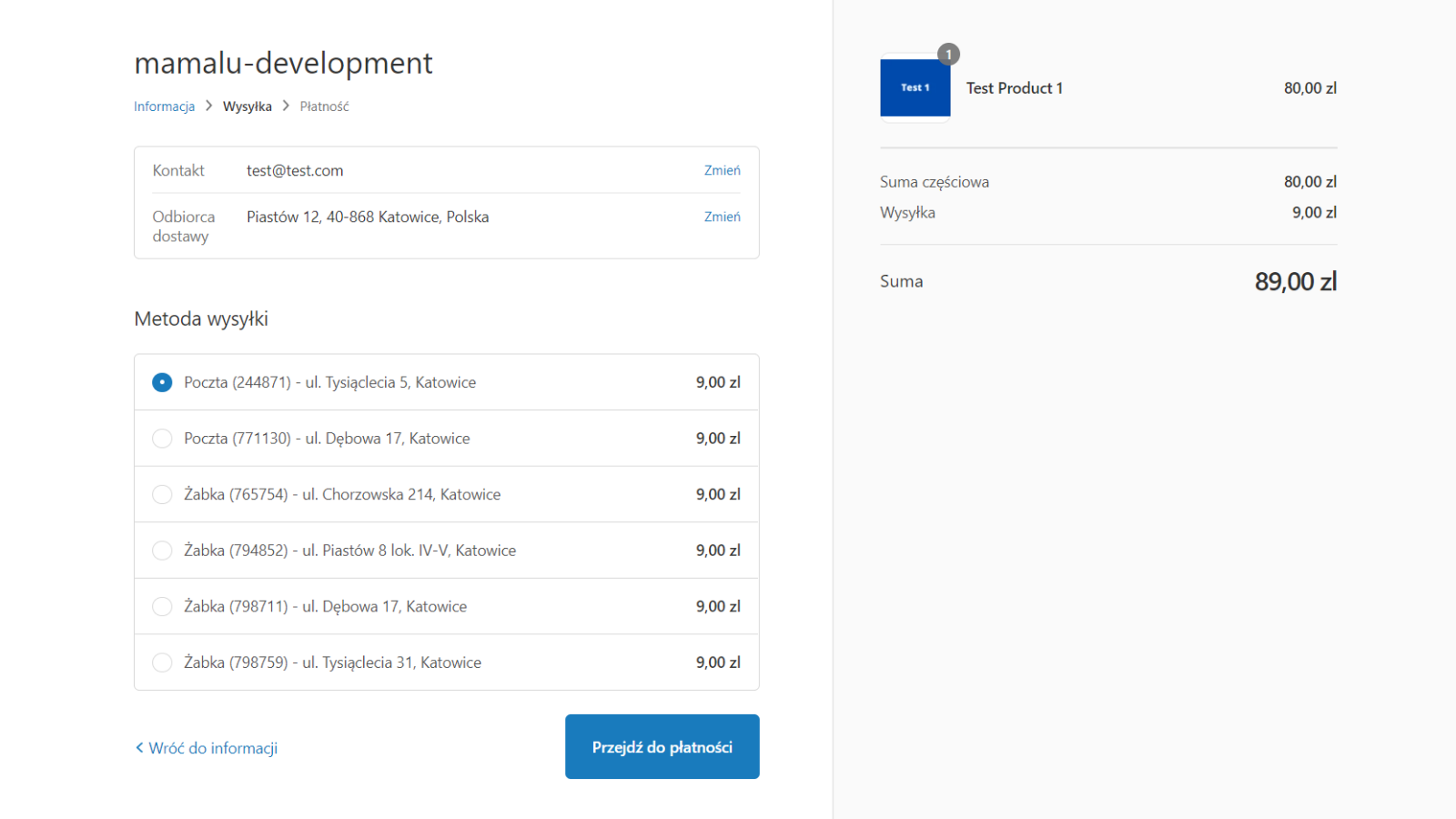 Delivery methods - customer view