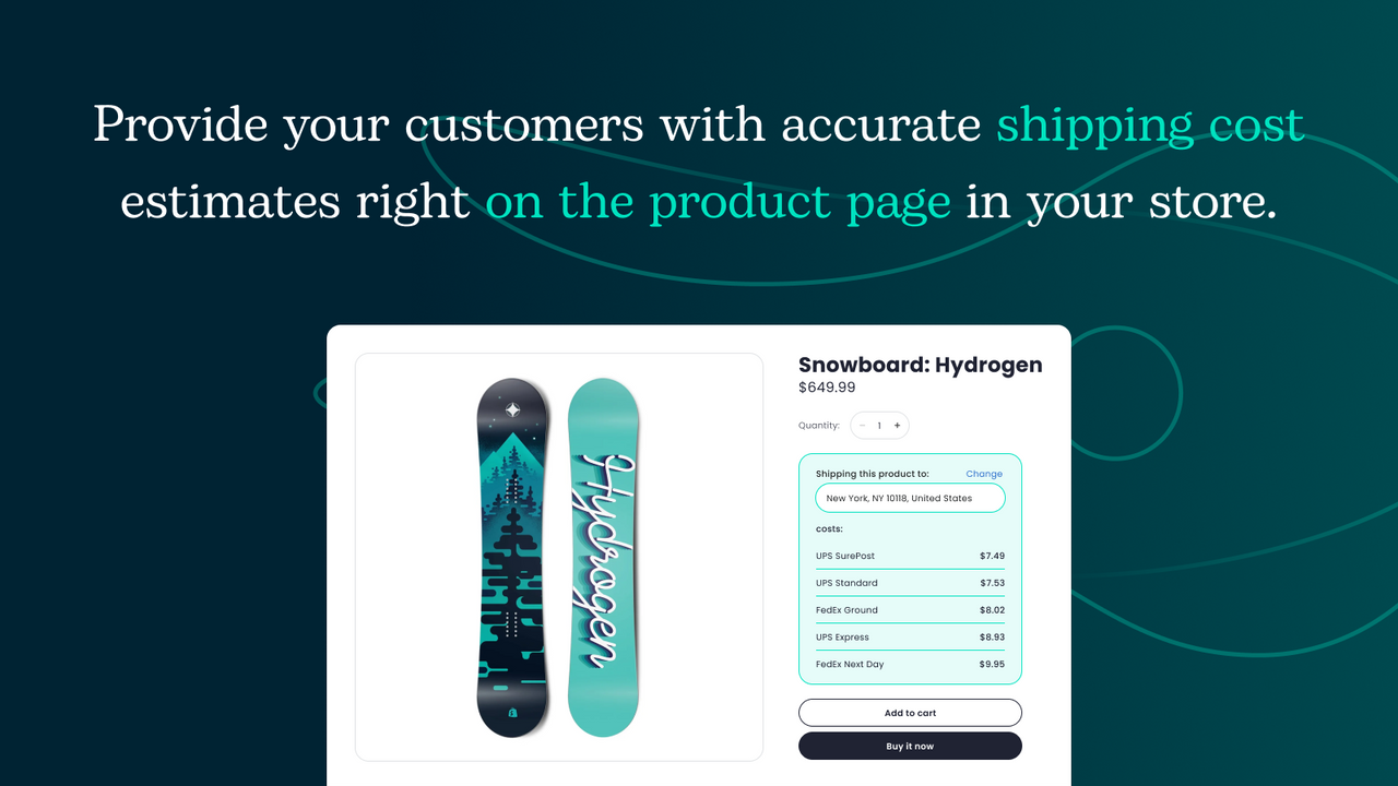 Octolize Product Page Shipping Screenshot