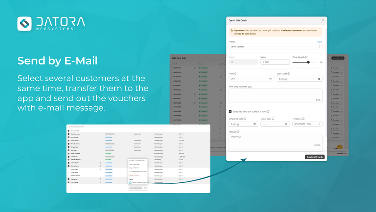 Datora | Bulk Gift Cards Screenshot