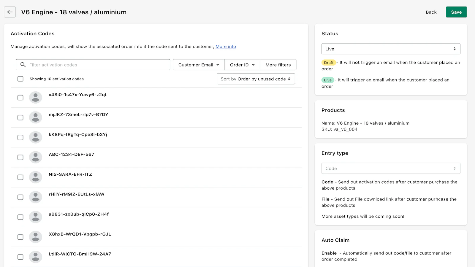 Admin - entry details