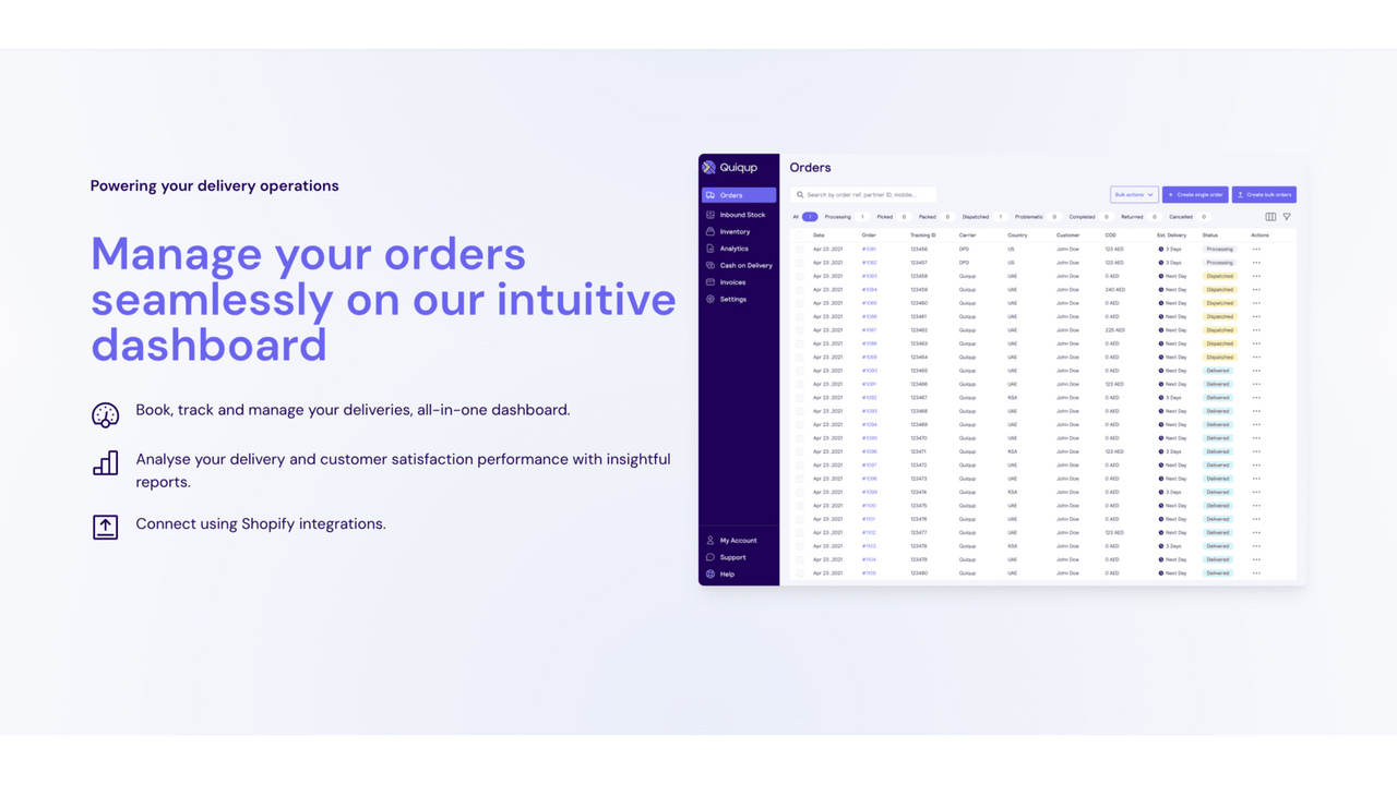 Manage your orders seamlessly on our intuitive dashboard