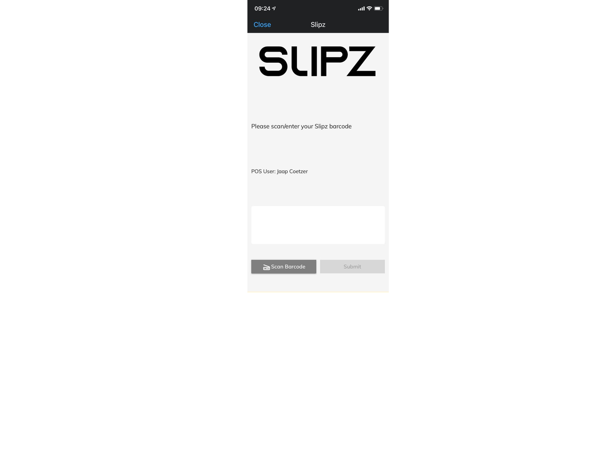 Pos scanner (slipz barcode scanner)