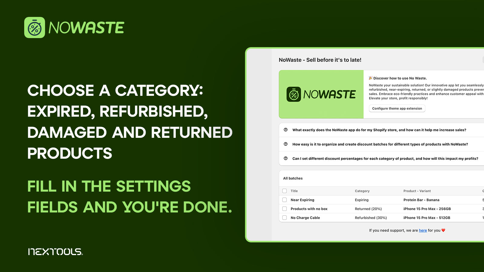 NoWaste: Discount & Promote Screenshot