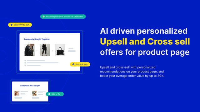 AI-gesteuerte personalisierte Upsell & Cross-sell für die Produktseite.