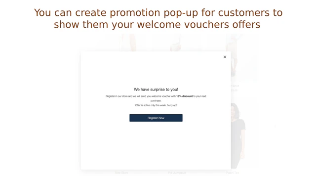 Pop-up de promotion pour montrer vos offres aux clients