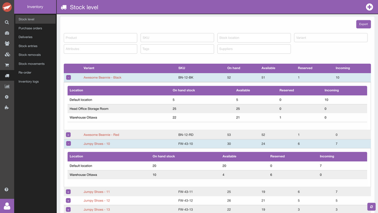 Erplain B2B Sales & Inventory Screenshot