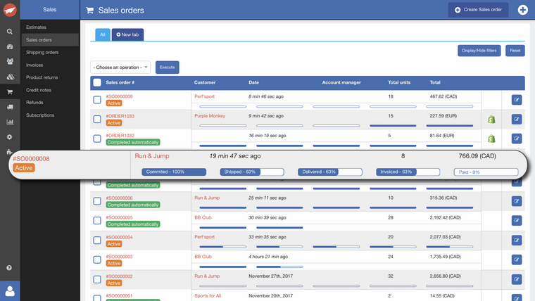 Erplain B2B Sales & Inventory Screenshot