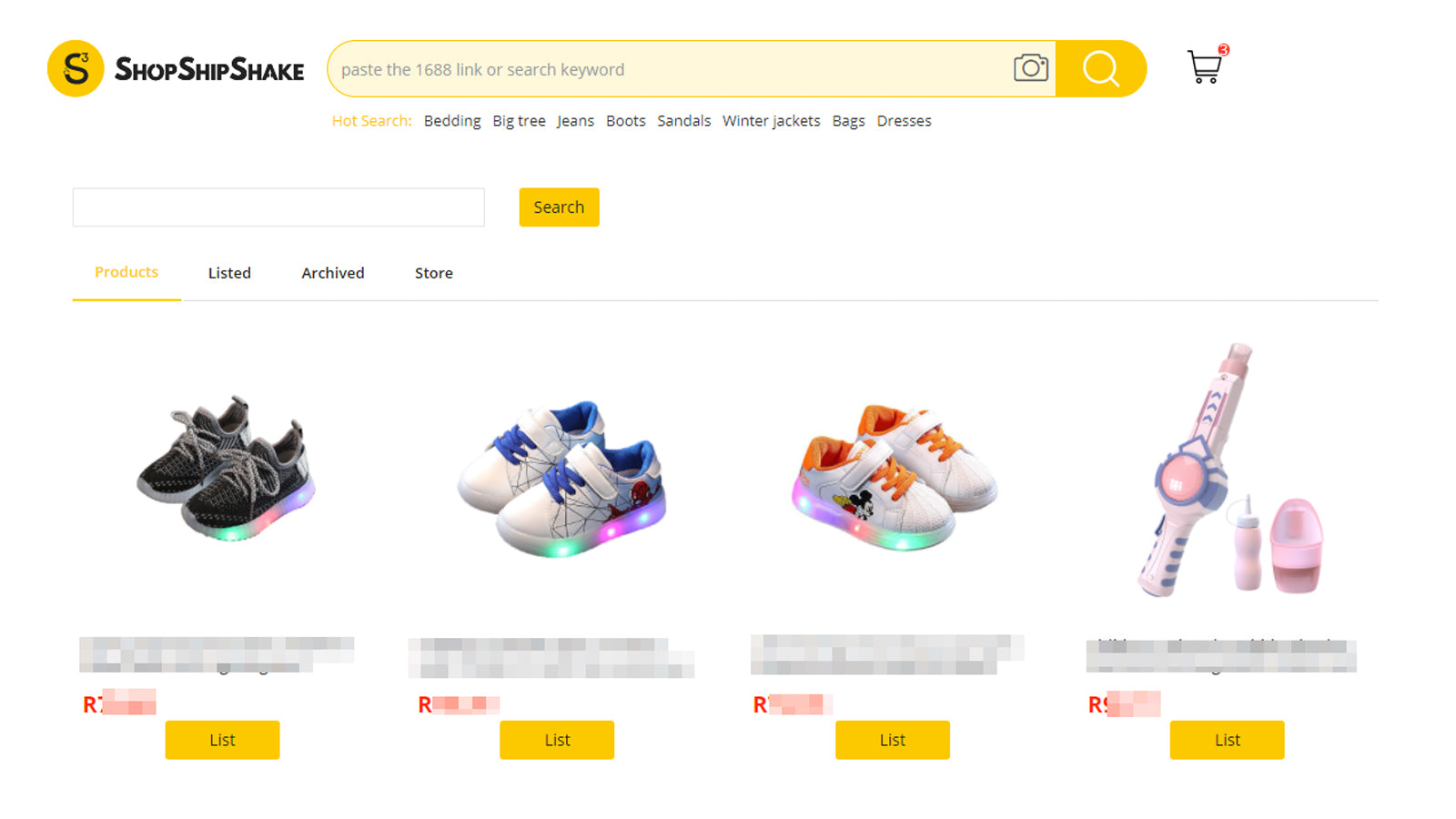 ShopShipShake Dropshipping Screenshot