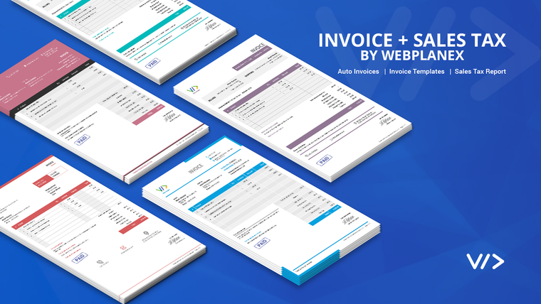 Invoice + Sales Tax Webplanex Screenshot