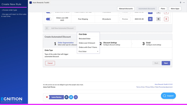 Create an automated discount rule