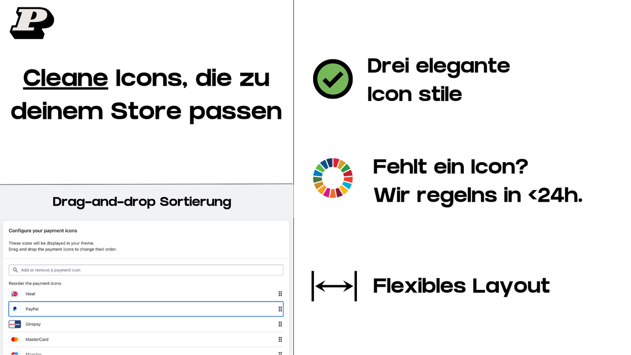 Clean, custom payment Icons  - Paylio Payment Icons