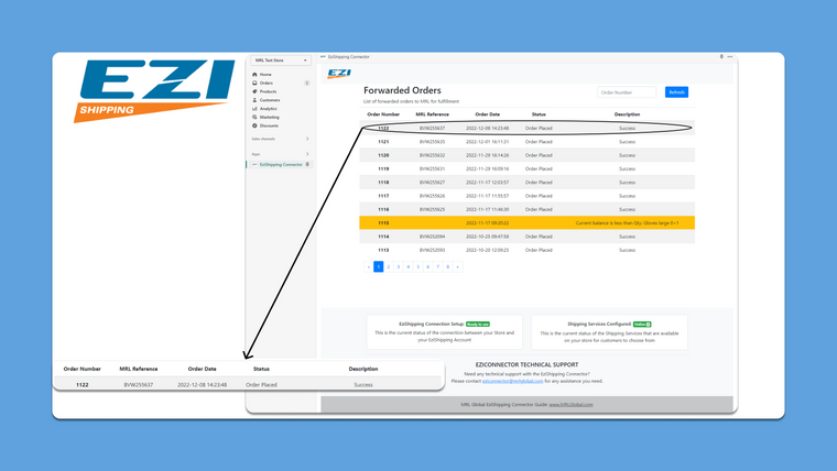 EziShipping Connector Screenshot