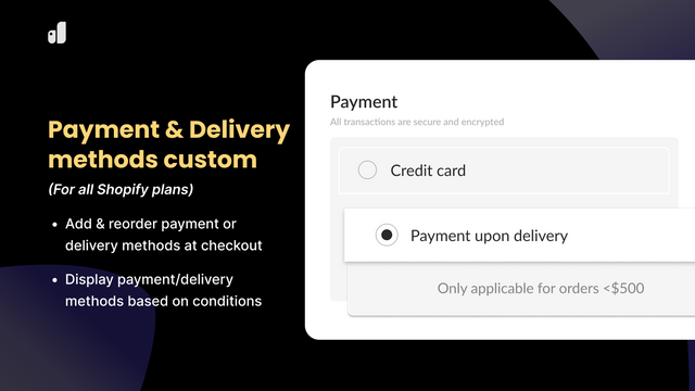 Customize Checkout Payment and Delivery Methods