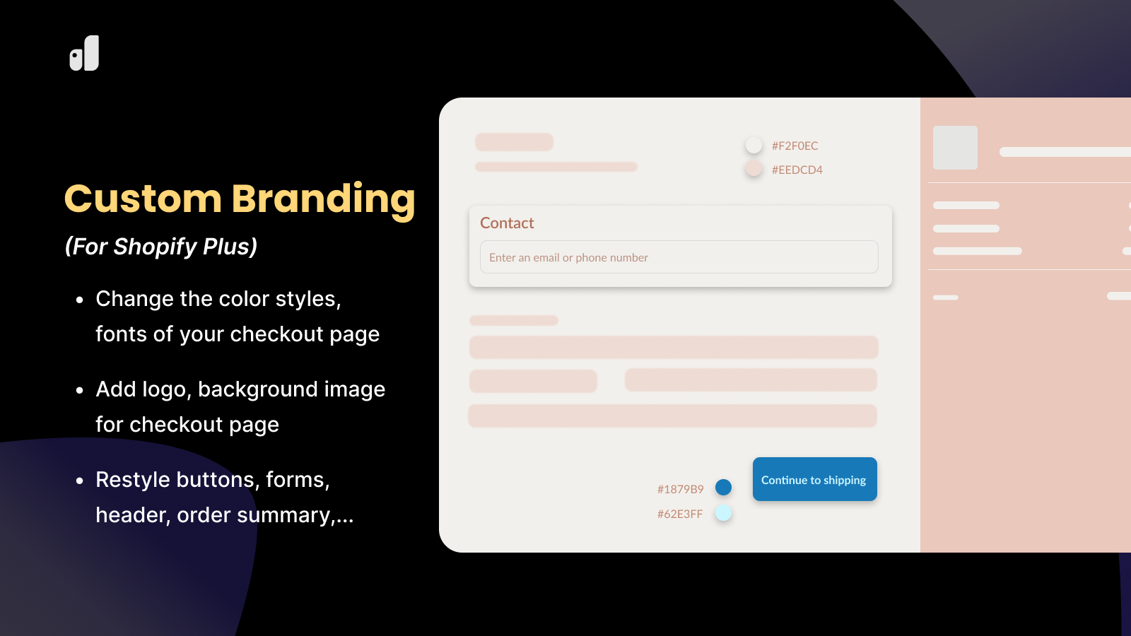 Customize checkout branding elements