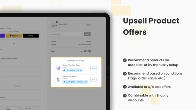 Maximiza los ingresos en la página de checkout con Ofertas de Productos Upsell