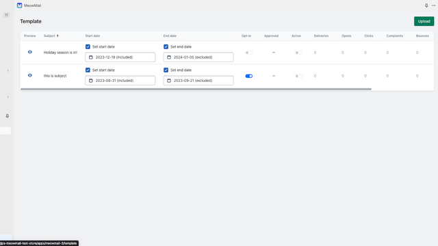 Upload and manage your creative templates