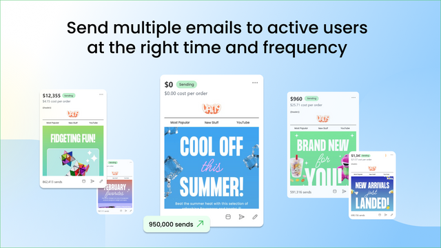 Send multiple emails to active users at the right time 