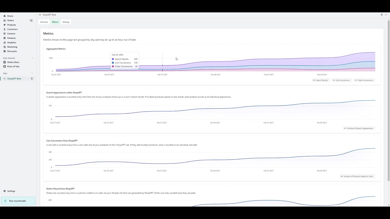 Voir les métriques de performance du chatbot