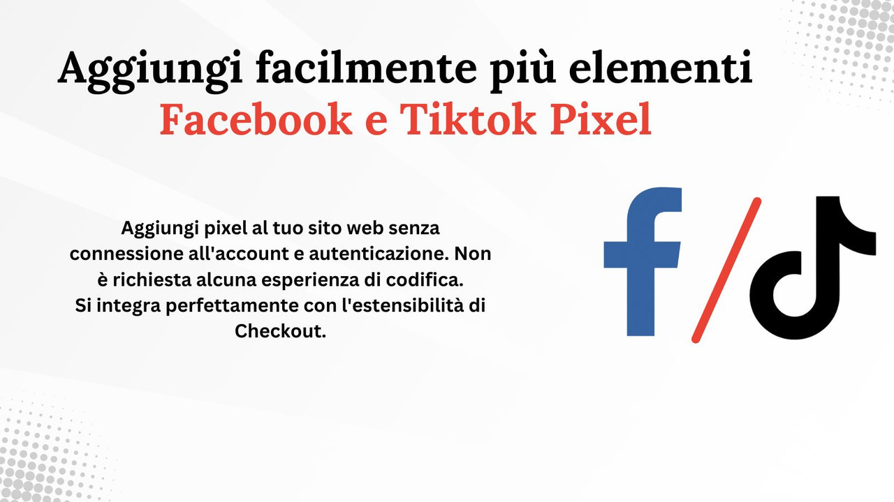 Pixel di Facebook e pixel di Tiktok