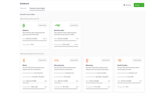 Ekonomisk Nexus Tracker