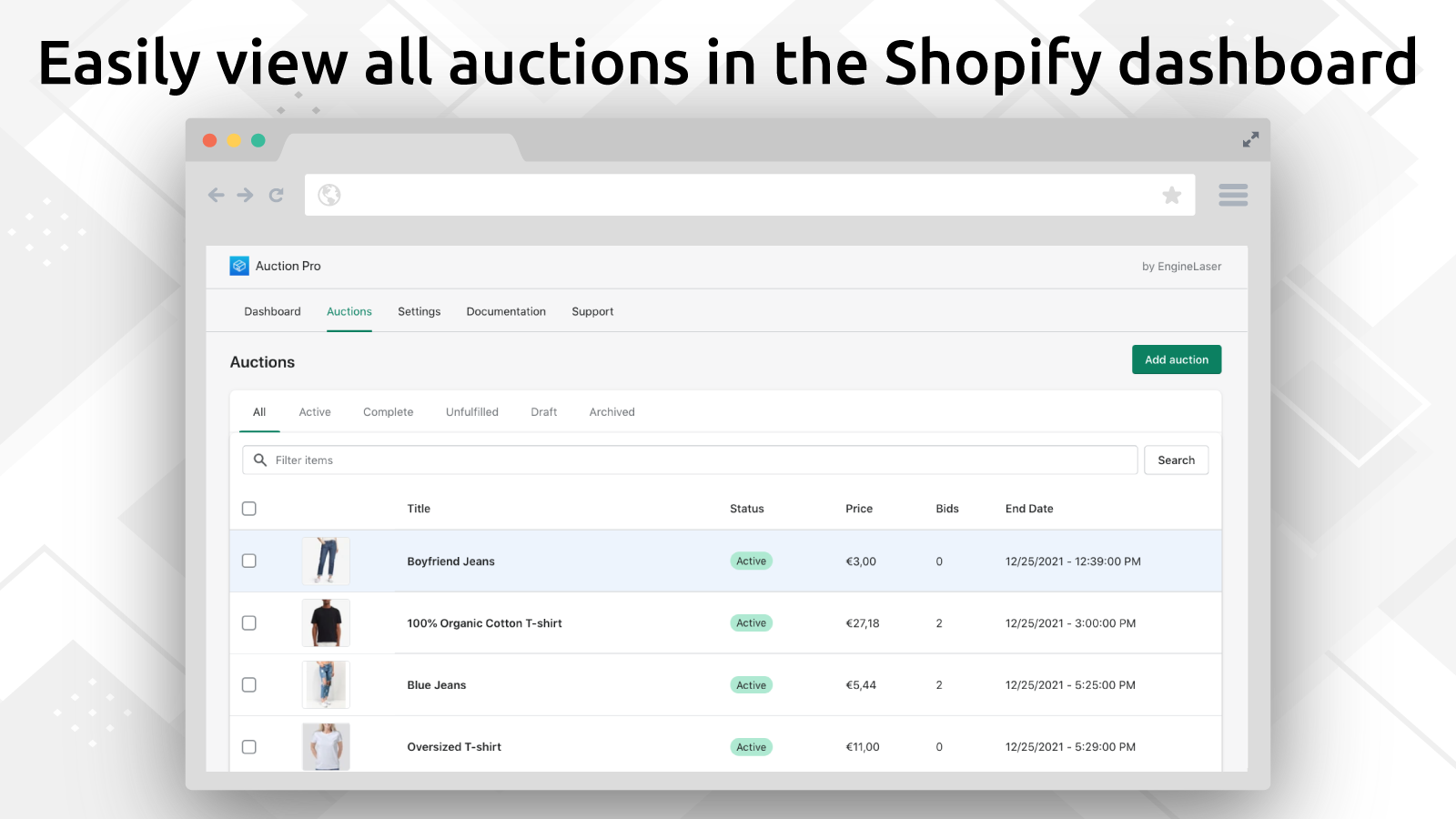 Auction Pro Screenshot