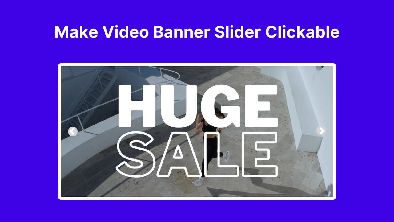 make video banner slider clickable