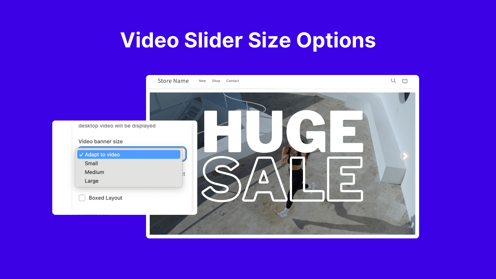 Video slideshow Size Options