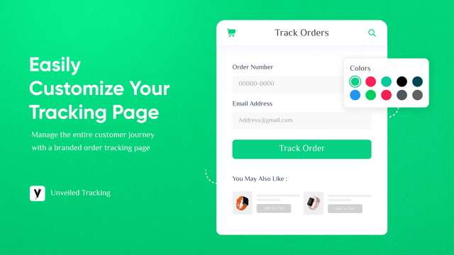 Easy to design a custom branded tracking page
