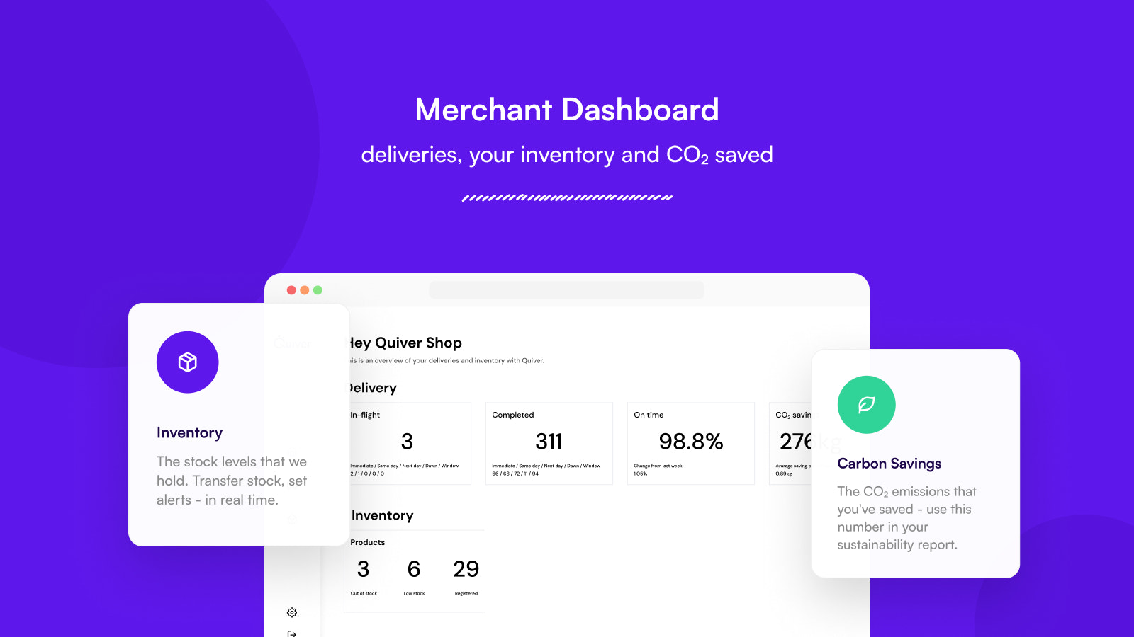 Merchant dashboard