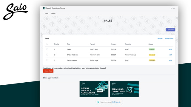 tableau de bord des ventes