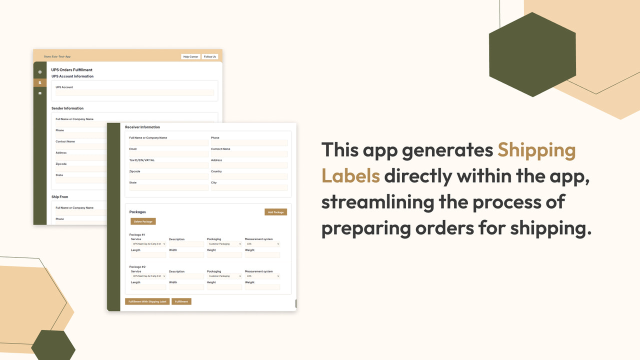 Orders Fulfillment With Shipping Label