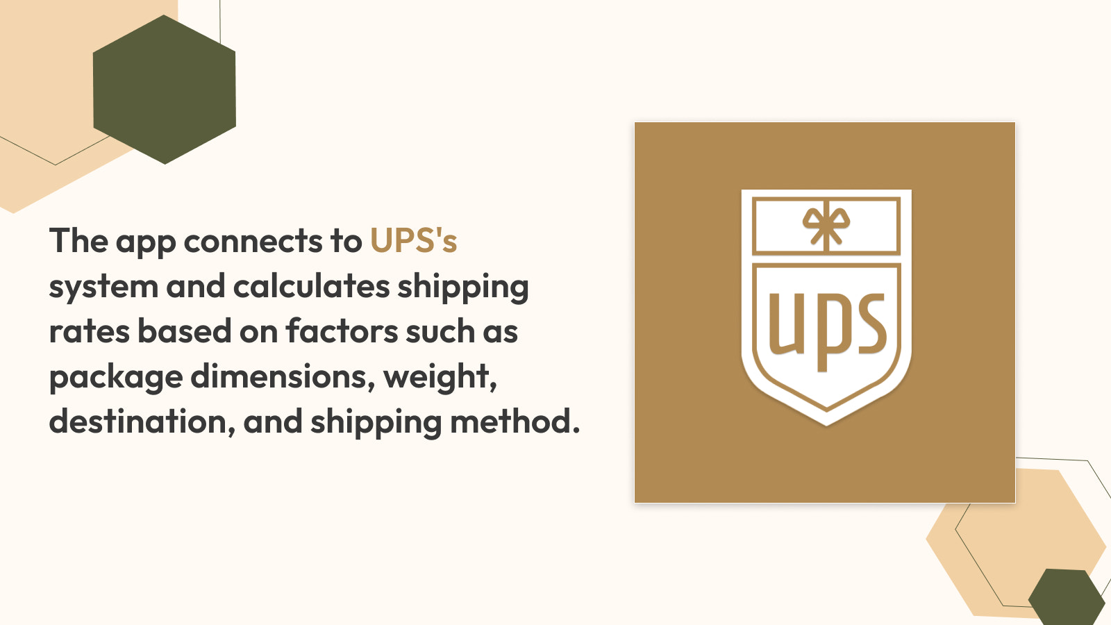 Ests Ups OAuth2.0 Shipping with Dimensional Shipping