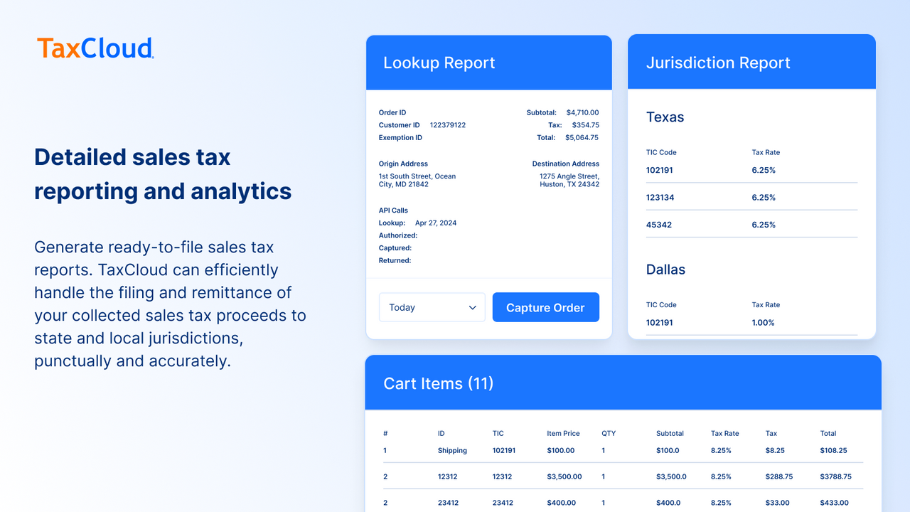 Shopify商店的销售税报告