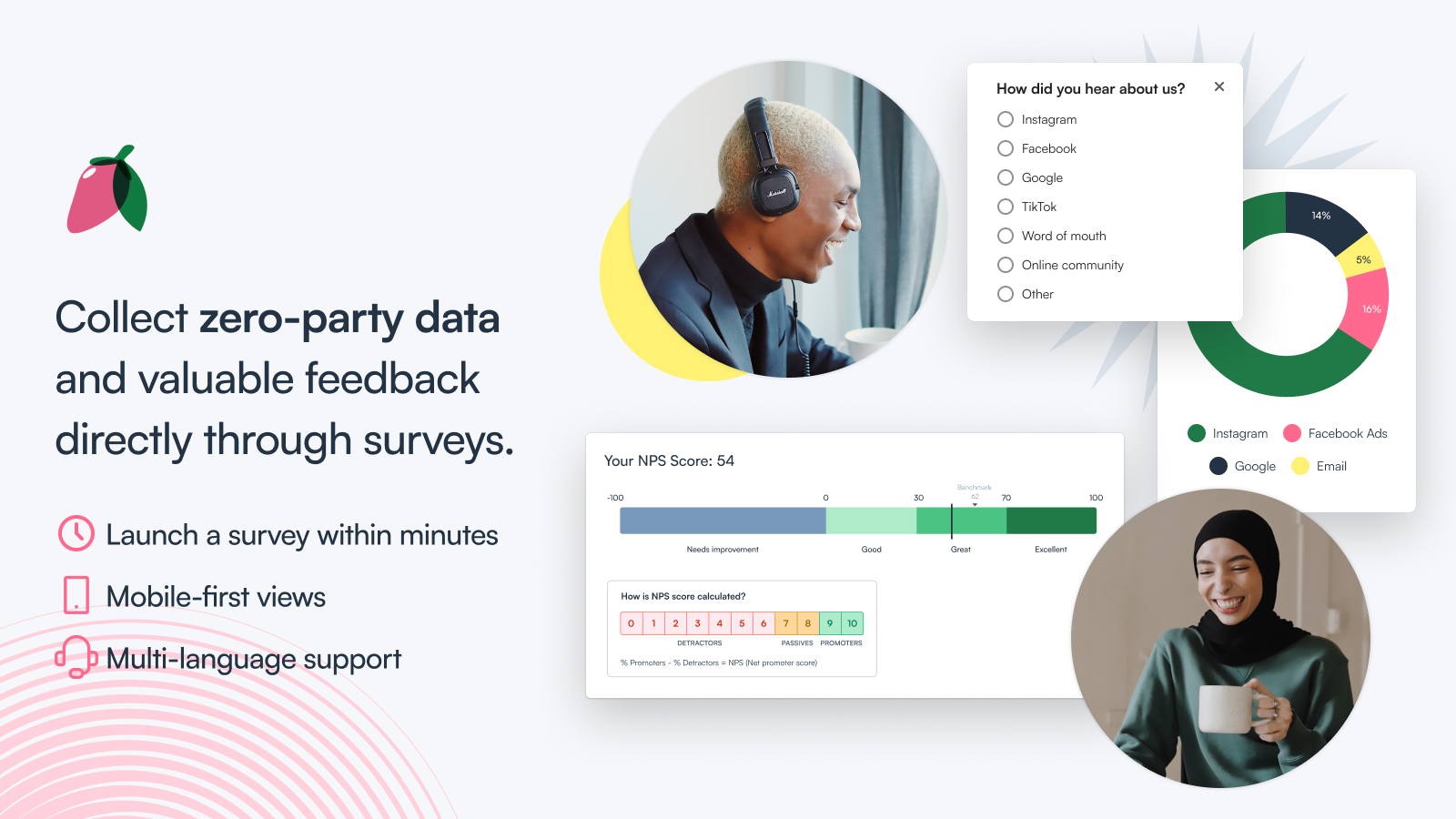 Collect zero-party data directly through surveys