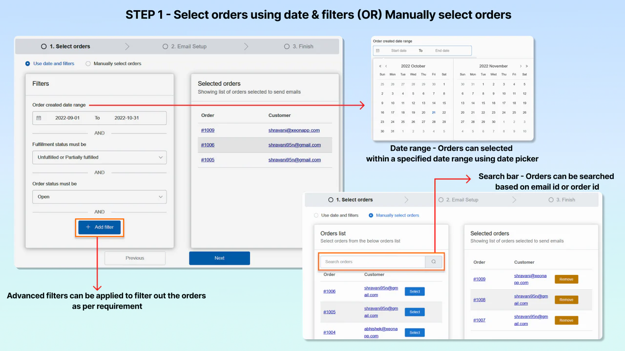 Datumconfiguratie en filters