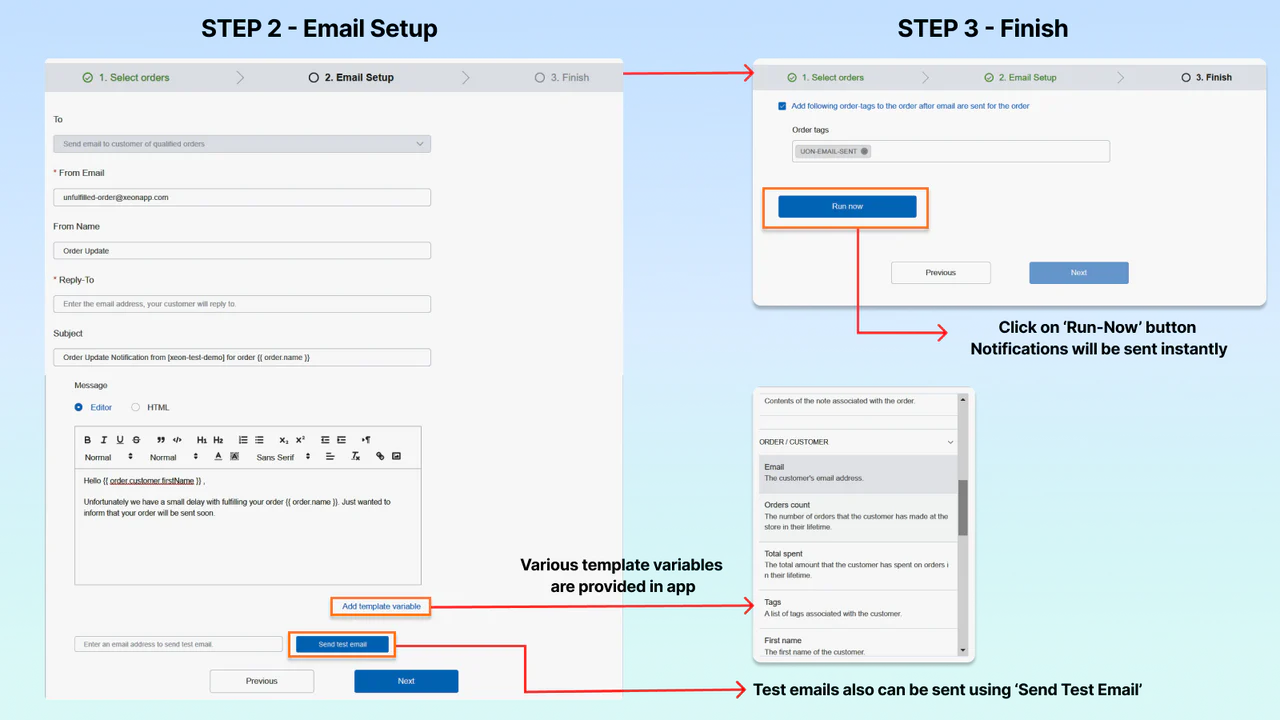 E-mail instellingen en afronden