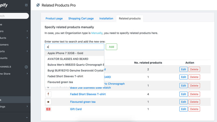 Related Products | Cart Upsell Screenshot