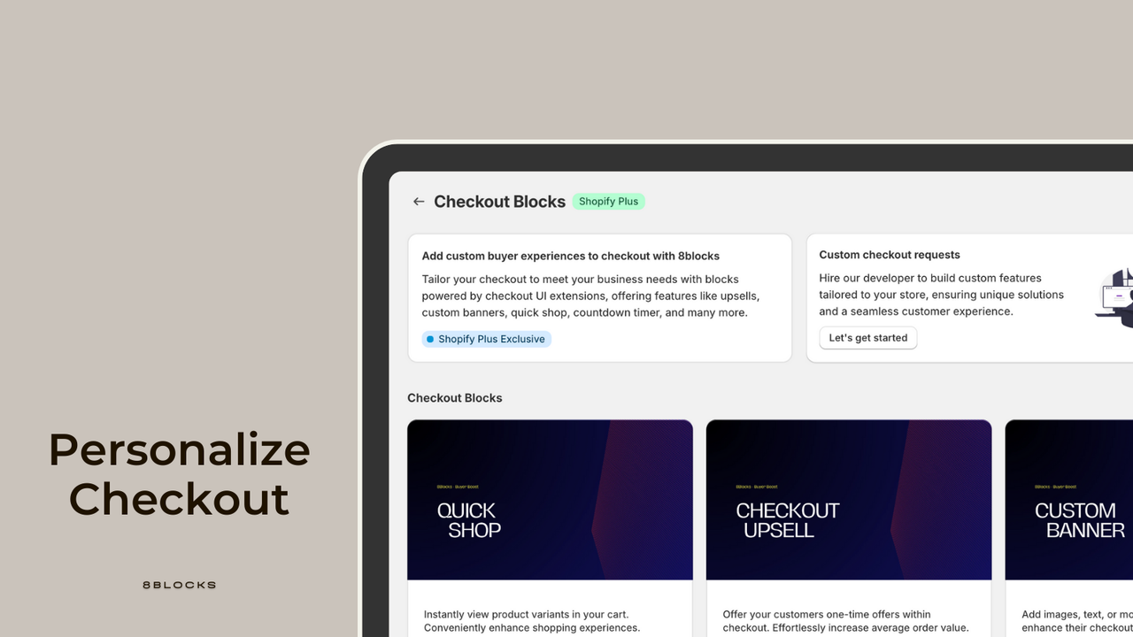 Personalize checkout