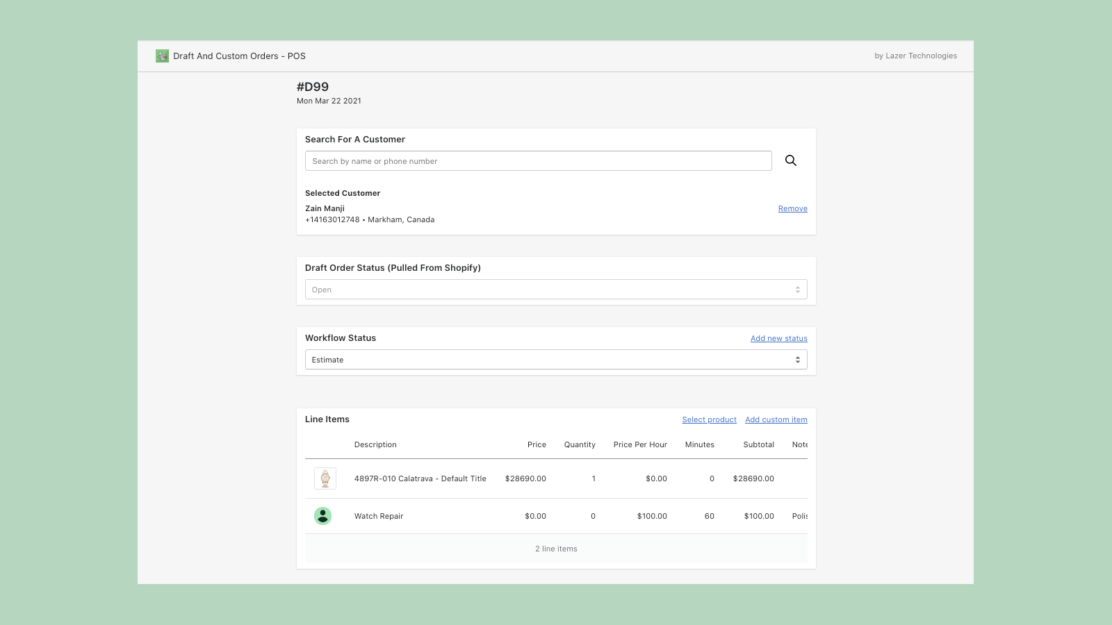 Custom & Draft Orders For POS - Create And Add Draft And Custom Orders Directly Within POS'