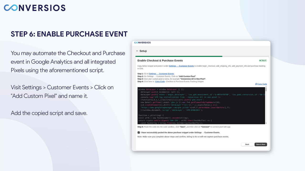 automate Purchase ecommerce checkout Extensibility events.