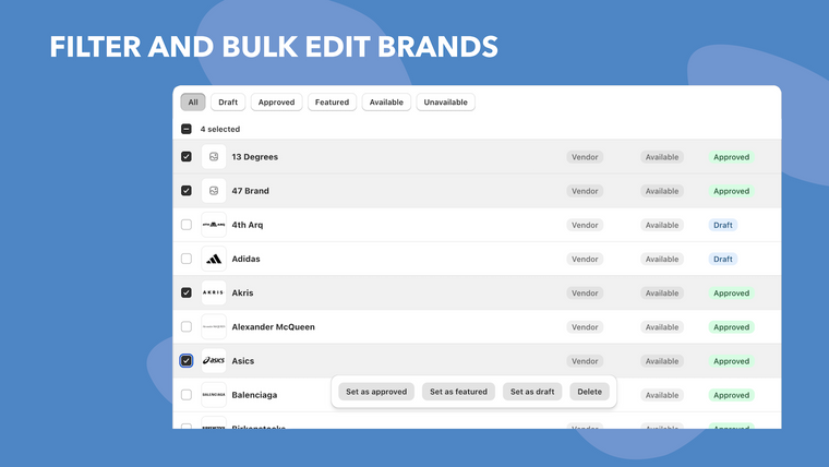 Brands Page Pro Screenshot