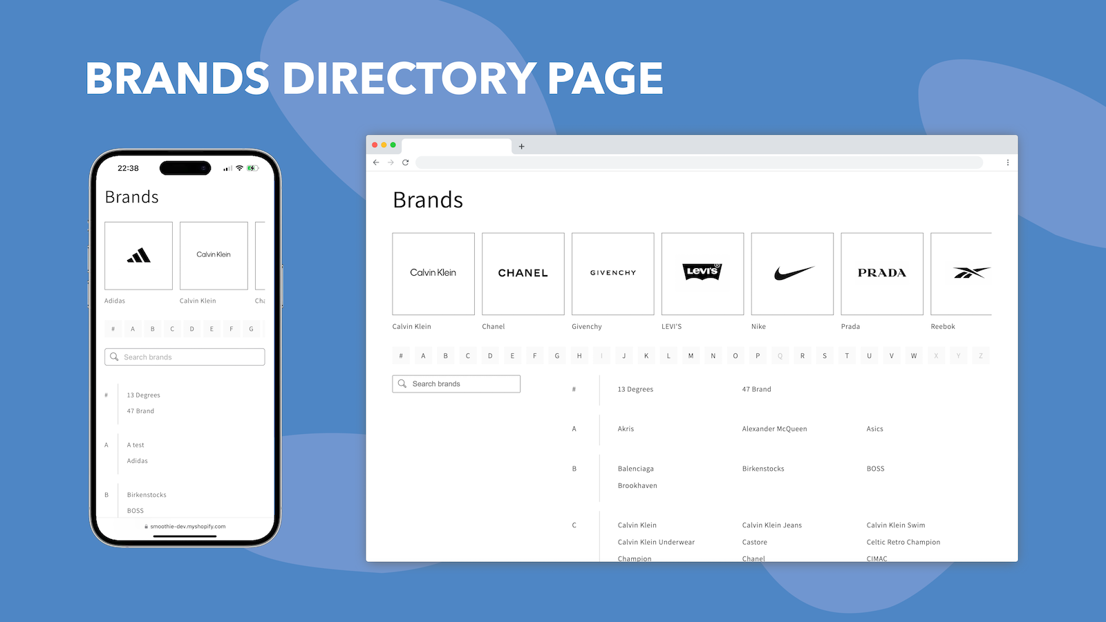 Brands directory page